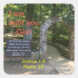 Appalachian Trail Start- Waar leidt uw wandeling Vierkante Sticker