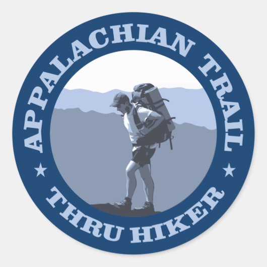 Appalachian Trail - Thru Hiker Ronde Sticker (Voorkant)