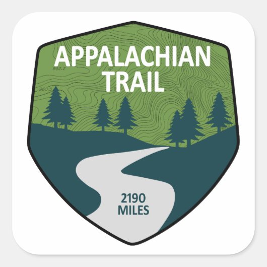 Appalachian Trail Vierkante Sticker (Voorkant)