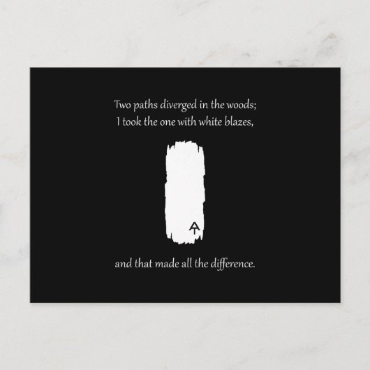 Appalachian Trail White Blaze Paths Diververs Briefkaart (Voorkant)