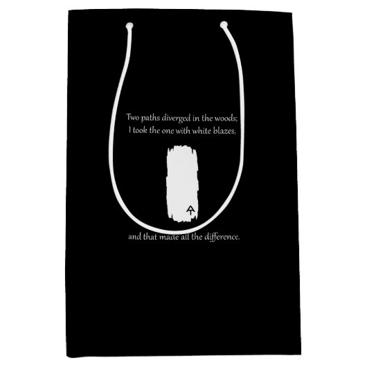 Appalachian Trail White Blaze Paths Diververs Medium Cadeauzakje (Voorkant)