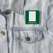 Appalachian Trail White Blaze Vierkante Button 5,1 Cm (In situ)