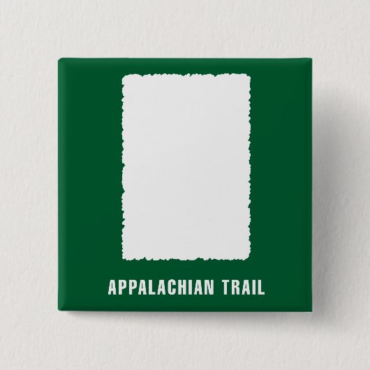 Appalachian Trail White Blaze Vierkante Button 5,1 Cm (Voorkant)