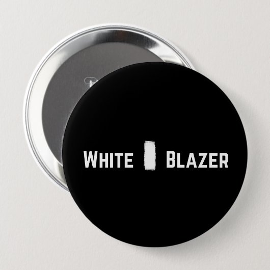 Appalachian Trail "White-Blazer" Pin Ronde Button 4,0 Cm (Voorkant /achterkant)