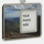 Appalachische bergen in de lente verzilverd omlijst ornament (Rechts)