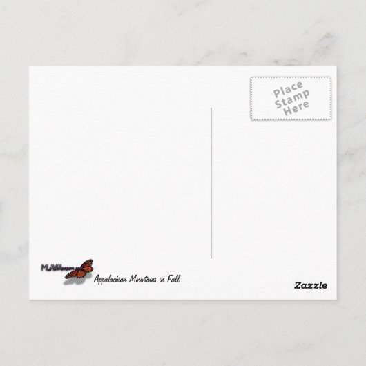 Appalachische bergen in Herfst Briefkaart (Achterkant)