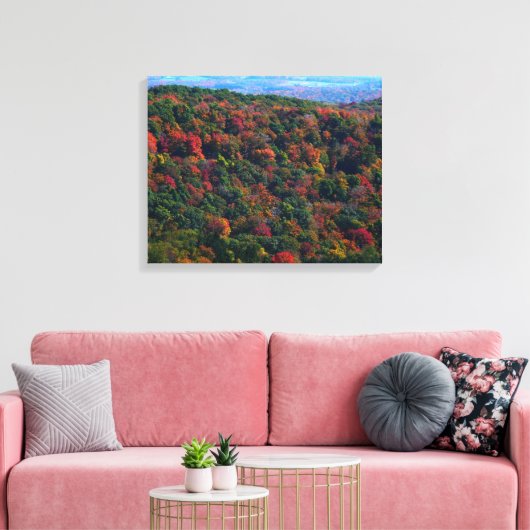 Appalachische bergen in Herfst Canvas Afdruk (Insitu (Woonkamer))