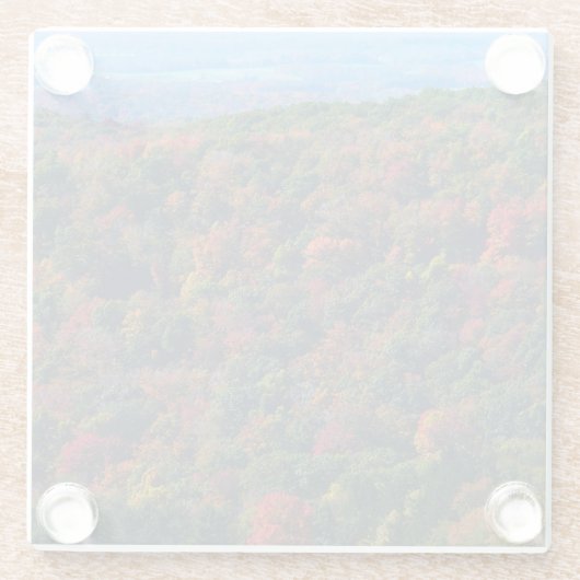 Appalachische bergen in Herfst Glazen Onderzetter (Achterkant)
