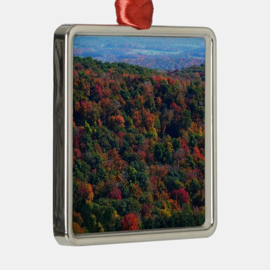 Appalachische bergen in Herfst Metalen Ornament (Rechts)