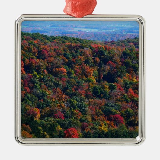 Appalachische bergen in Herfst Metalen Ornament (Voorkant)