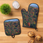 Appalachische bergen in Herfst Ovenwant & Pannenlap Set (Top down)