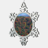 Appalachische bergen in Herfst Tin Sneeuwvlok Ornament (Rechts)