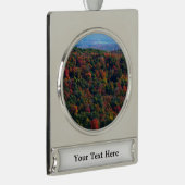 Appalachische bergen in Herfst Verzilverd Banner Ornament (Rechts)