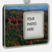Appalachische bergen in Herfst Verzilverd Omlijst Ornament (Rechts)