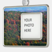 Appalachische bergen in Herfst Verzilverd Omlijst Ornament (Links)
