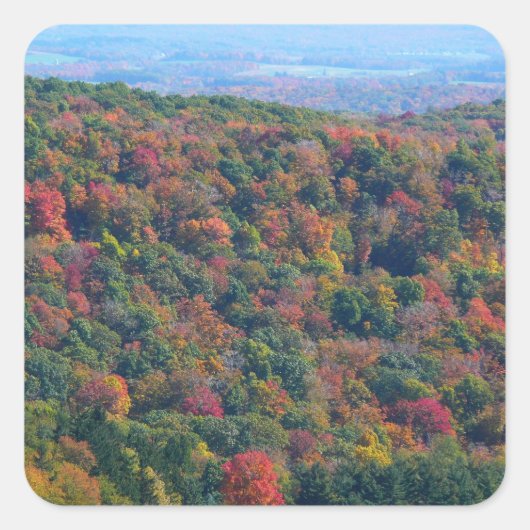 Appalachische bergen in Herfst Vierkante Sticker (Voorkant)