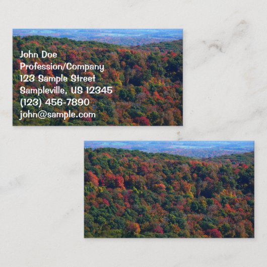 Appalachische bergen in Herfst Visitekaartje (Voorkant / Achterkant)
