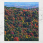 Appalachische bergen in Herfst Wijn Etiket (Enkel label)