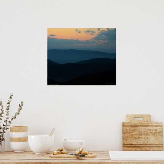 Appalacian Mountain Sunset Poster (Keuken)