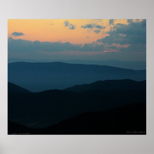 Appalacian Mountain Sunset Poster (Voorkant)
