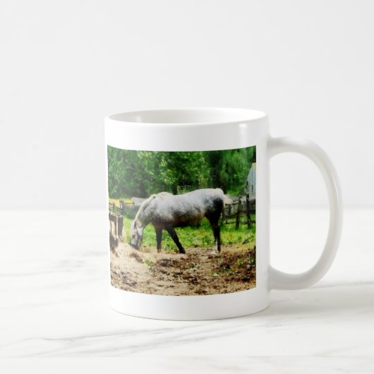 Appaloosa Eating Hay Koffiemok (Rechts)