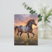 Appaloosa eenhoorn briefkaart (Staand voorkant)