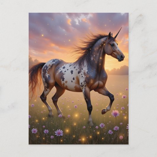 Appaloosa eenhoorn briefkaart (Voorkant)
