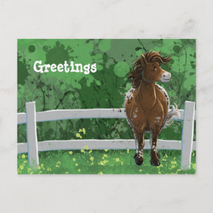 Appaloosa Gepiliseerd Pony Briefkaart