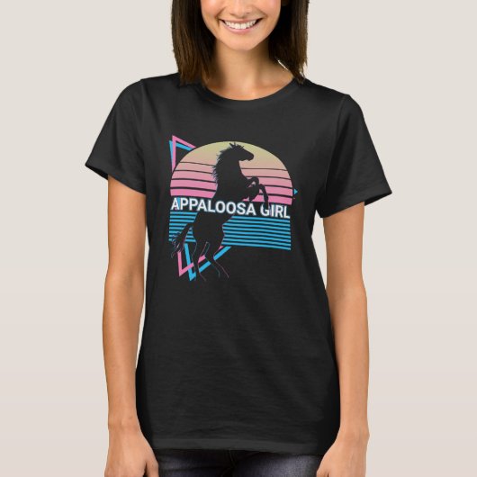 Appaloosa Girl Retro T-shirt (Voorkant)