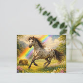 Appaloosa Horse and a pot of Gold St Patricks Day Briefkaart (Staand voorkant)
