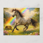 Appaloosa Horse and a pot of Gold St Patricks Day Briefkaart (Voorkant)