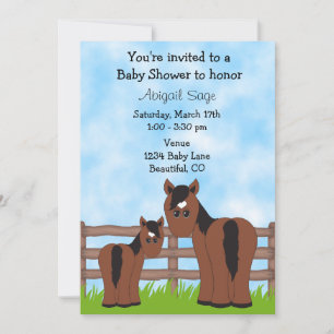 Appaloosa Horse Baby shower Uitnodiging