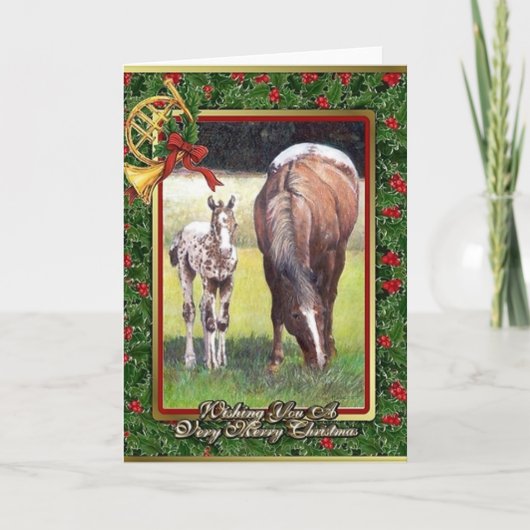 Appaloosa Horse Blank Christmas Kaart (Voorkant)