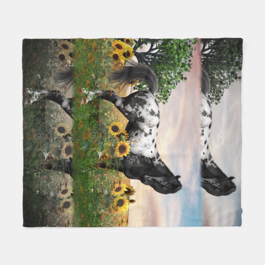 Appaloosa Horse Fleece Blanket (Voorkant (Horizontaal))