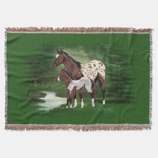 Appaloosa Horse Mare en Foal Deken (Voorkant)