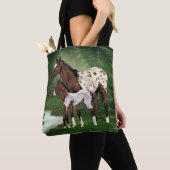 Appaloosa Horse Mare en Foal Tote Bag (Dichtbij)