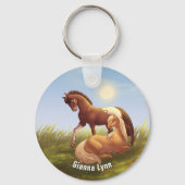 Appaloosa Horse Palomino Pony Monogrammed Sleutelhanger (Voorkant)