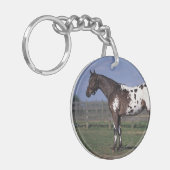 Appaloosa Horse Standing Sleutelhanger (Voorkant Links)