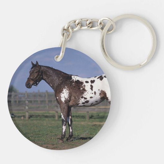 Appaloosa Horse Standing Sleutelhanger (Achterkant)