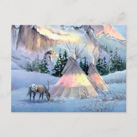 APPALOOSA HORSE TIPI CAMP by SHARON SHARPE Briefkaart (Voorkant)