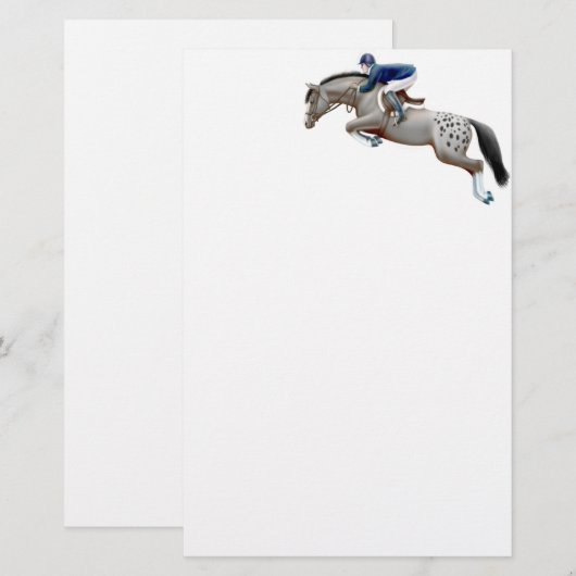 Appaloosa Hunter Jumper Horse Stationery Briefpapier (Voorkant / Achterkant)