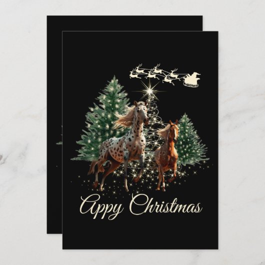 Appaloosa Kerst Feestdagenkaart (Voorkant / Achterkant)
