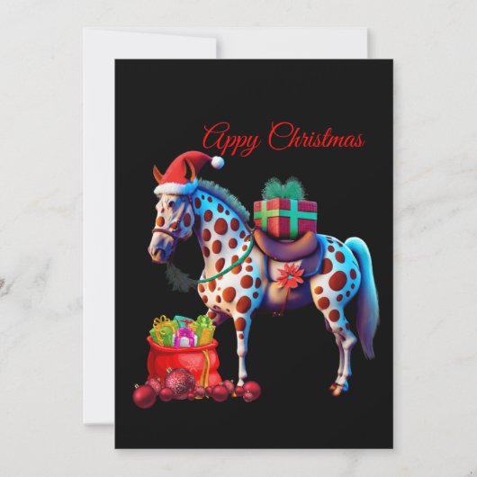 Appaloosa Kerst Feestdagenkaart (Voorkant)