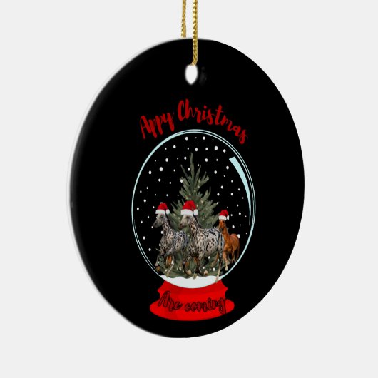 Appaloosa Kerst Keramisch Ornament (Rechts)