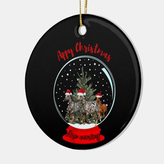 Appaloosa Kerst Keramisch Ornament (Links)