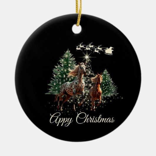 Appaloosa Kerst Keramisch Ornament (Voorkant)