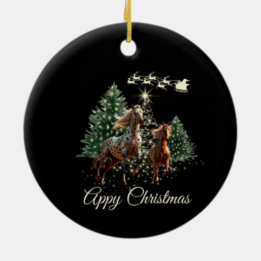 Appaloosa Kerst Keramisch Ornament (Achterkant)