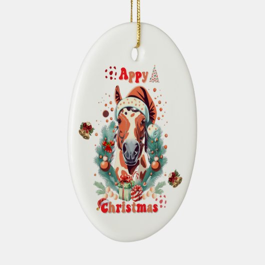Appaloosa Kerst Keramisch Ornament (Rechts)