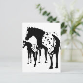 Appaloosa Mare en Foal Briefkaart (Staand voorkant)