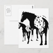 Appaloosa Mare en Foal Briefkaart (Voorkant / Achterkant)